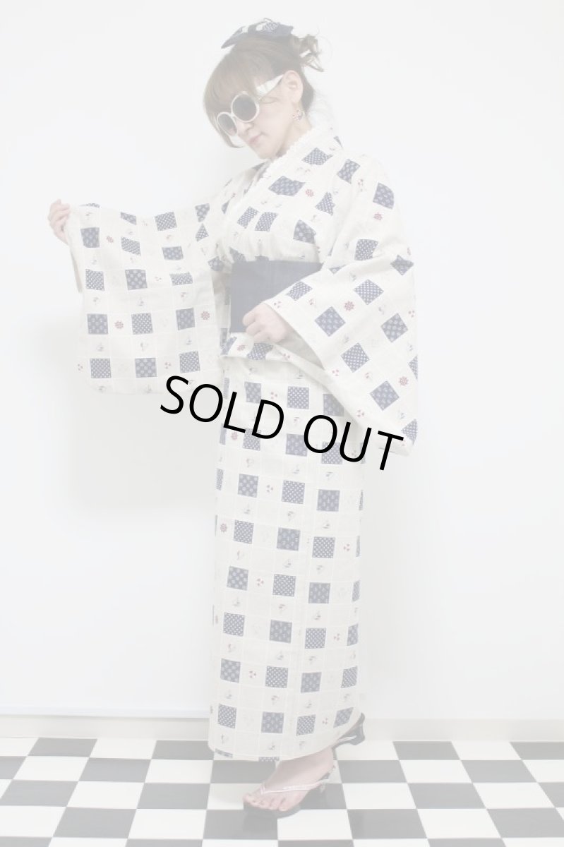 画像3: SpiceUp★Groovyオリジナル！マリン柄、帯・リボン付き！簡単浴衣　Made in Japan (3)