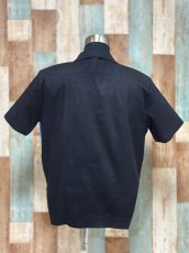 画像4: トランプワッペン メンズオープンシャツ ブルー×ブラック　ＸＬ (4)