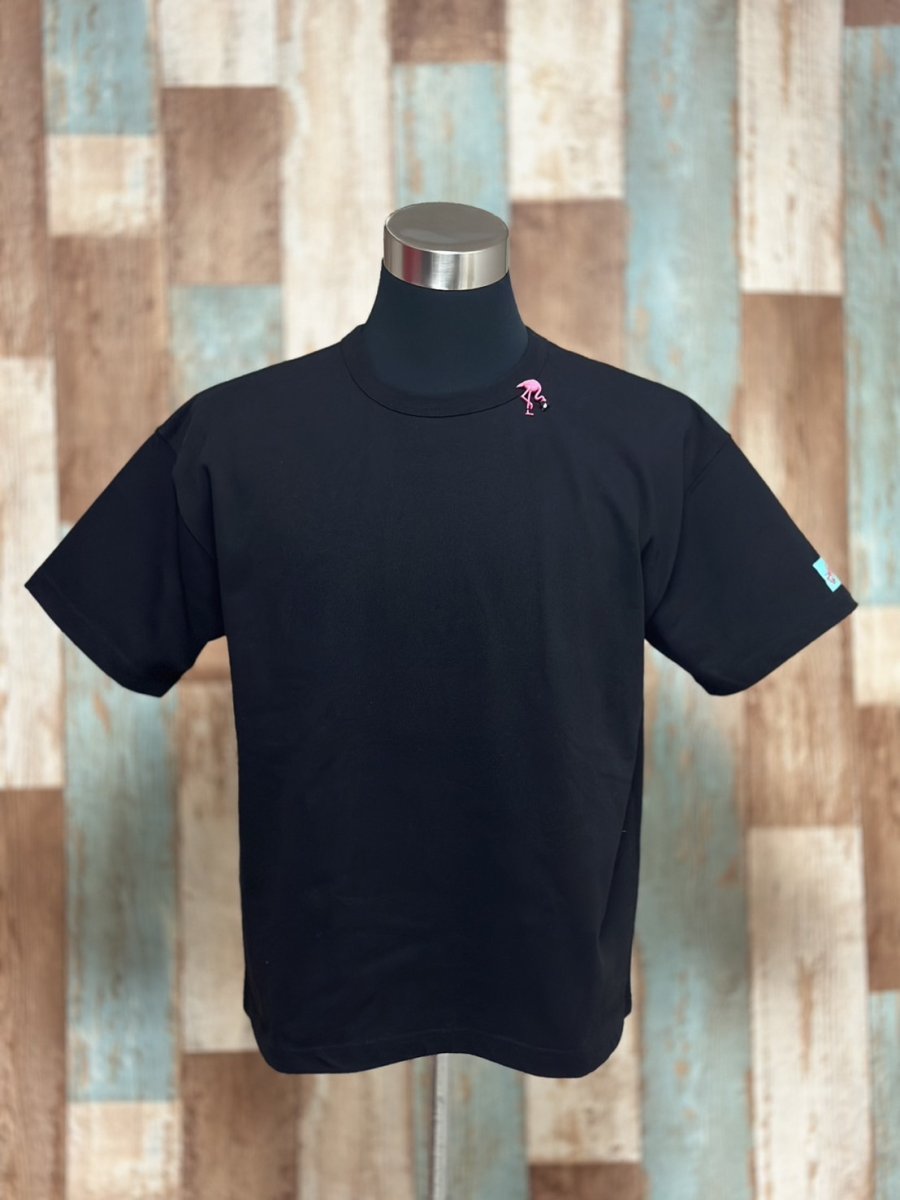 画像7: 【SpiceUp✶Groovy】BIGシルエットTシャツ‐ワンポイントフラミンゴ‐【ブラック】 (7)
