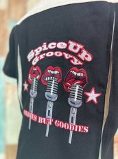 画像6: 【SpiceUp✶Groovy】レディースボーリングシャツ　マイクトリオ　ブラック×アイボリー (6)