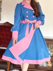 画像7: 【SpiceUp★Groovy】サーキュラー型コート【キャンディーブルー（L）】 (7)