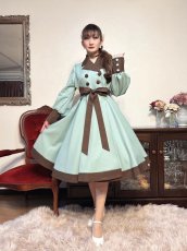 画像1: 【SpiceUp★Groovy】サーキュラー型コート【チョコミント（L）】 (1)
