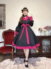 画像1: 【SpiceUp★Groovy】サーキュラー型コート【ショッキングブラック（L）】 (1)