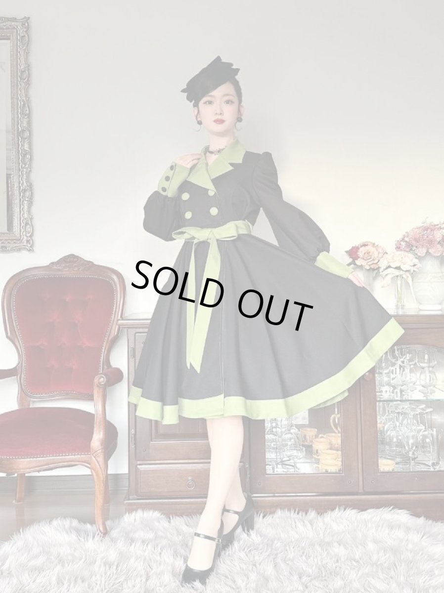 画像2: 【SpiceUp★Groovy】サーキュラー型コート【フォレストブラック（M）】 (2)