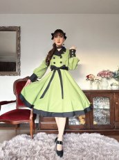 画像1: 【SpiceUp★Groovy】サーキュラー型コート【スプラウトグリーン（L）】 (1)