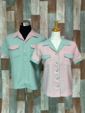 画像8: 【SpiceUp✶Groovy】メンズボーリングシャツ　マイクトリオ　レトログリーン (8)