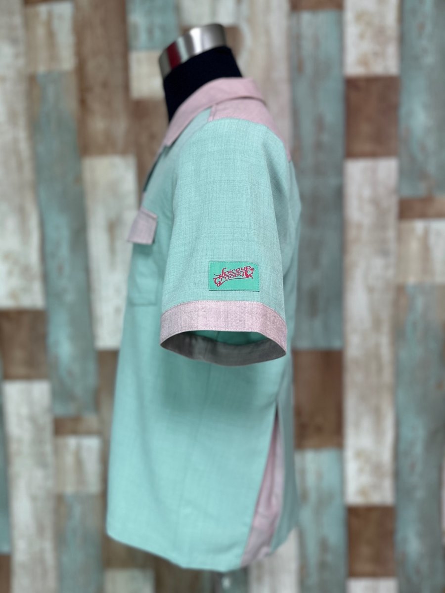 画像4: 【SpiceUp✶Groovy】メンズボーリングシャツ　マイクトリオ　レトログリーン (4)