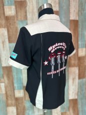画像5: 【SpiceUp✶Groovy】メンズボーリングシャツ　マイクトリオ　ブラック×アイボリー (5)