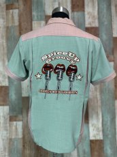 画像6: 【SpiceUp✶Groovy】メンズボーリングシャツ　マイクトリオ　レトログリーン (6)