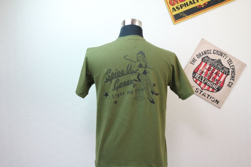 画像2: ピンナップガールTシャツK-01CGカーキー (2)