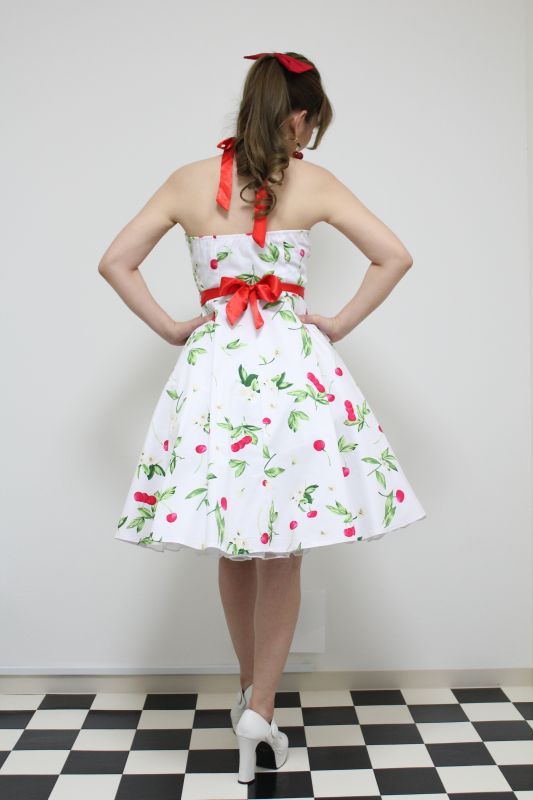 チェリー柄ワンピース Lサイズのみ オールディーズ衣装 Spiceup Groovy